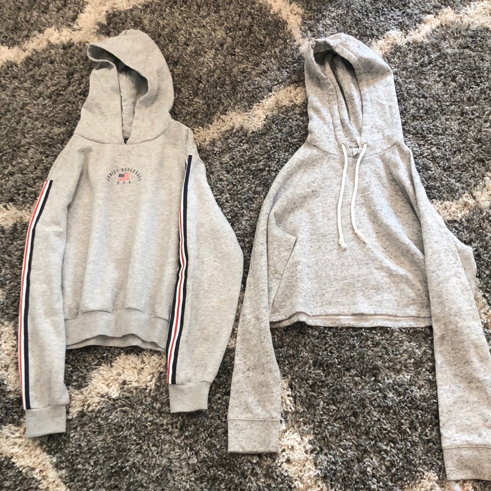 2 gray H&M hoodies women’s XS